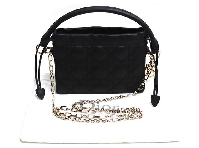Borsa a Spalla Mini Lady Millie di Christian Dior Nero - vista 6