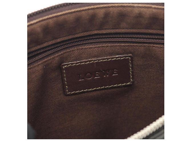 Borsa a Spalla Anagram Loewe Marrone Nero - vista 4