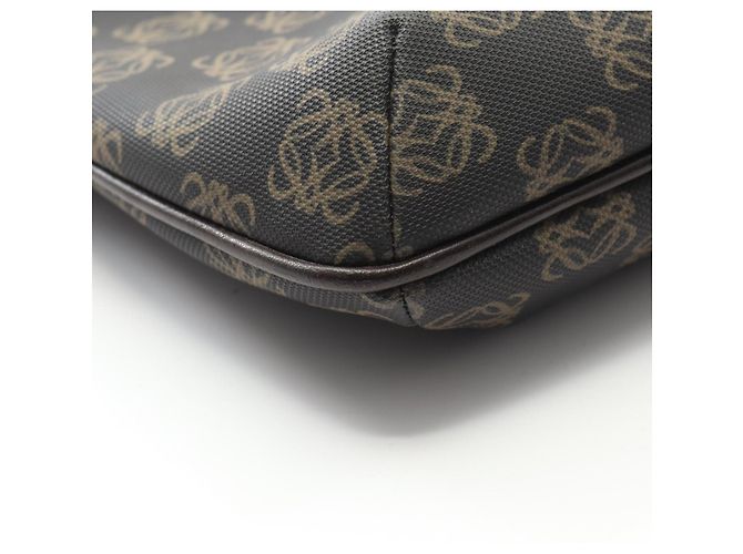 Borsa a Spalla Anagram Loewe Marrone Nero - vista 5