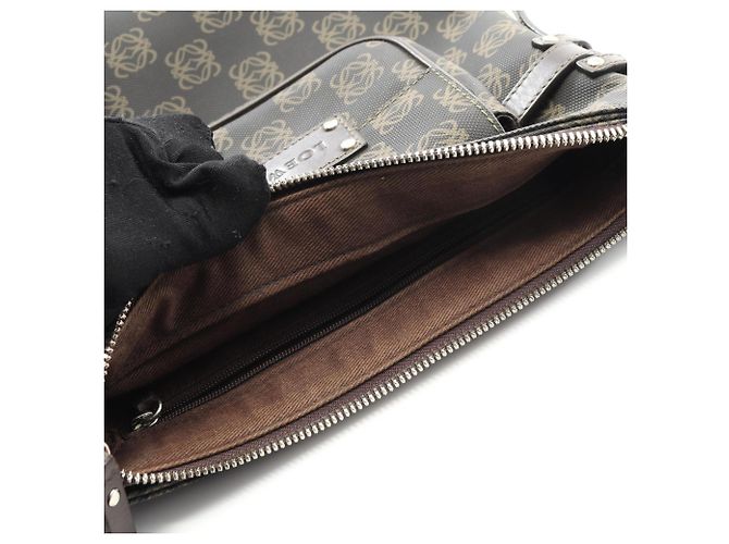 Borsa a Spalla Anagram Loewe Marrone Nero - vista 8