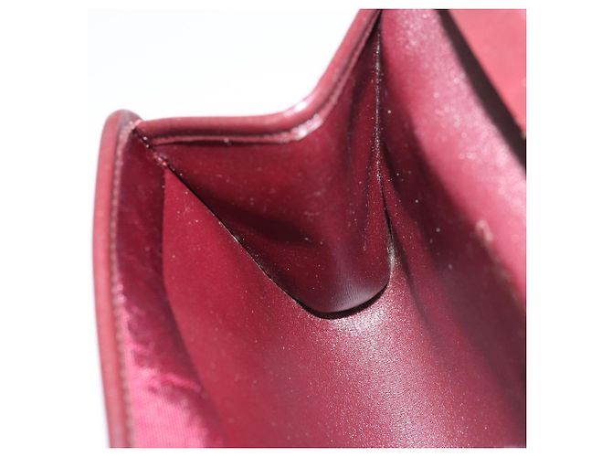 Borsa a spalla con catena Christian Dior in nylon bordeaux oro Auth SW1858 D'oro Bordò - vista 19