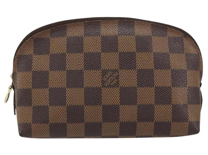 LOUIS VUITTON Pochette Cosmetica PM Damier Ebene N47516 Auth LV 159687 - vista 13