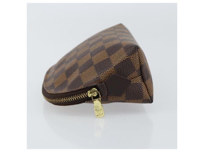 LOUIS VUITTON Pochette Cosmetica PM Damier Ebene N47516 Auth LV 159687 - vista 4