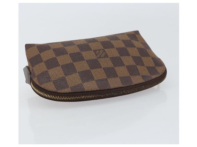 LOUIS VUITTON Pochette Cosmetica PM Damier Ebene N47516 Auth LV 159687 - vista 5
