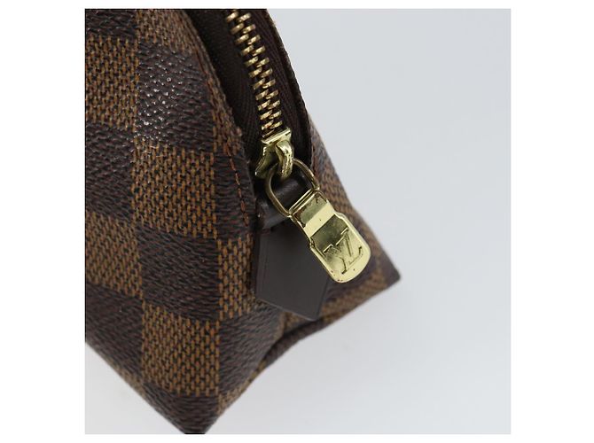 LOUIS VUITTON Pochette Cosmetica PM Damier Ebene N47516 Auth LV 159687 - vista 8