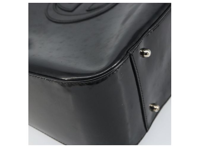 Borsa a Mano GUCCI Smalto Nero Argento 000 1013 0504 Auth ep12446 - vista 14