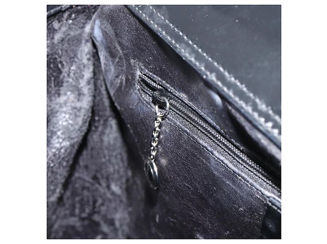 Borsa a Mano GUCCI Smalto Nero Argento 000 1013 0504 Auth ep12446 - vista 20