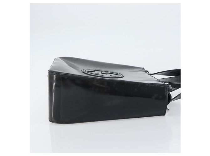 Borsa a Mano GUCCI Smalto Nero Argento 000 1013 0504 Auth ep12446 - vista 3