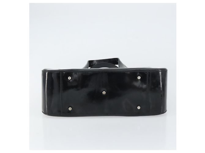 Borsa a Mano GUCCI Smalto Nero Argento 000 1013 0504 Auth ep12446 - vista 5