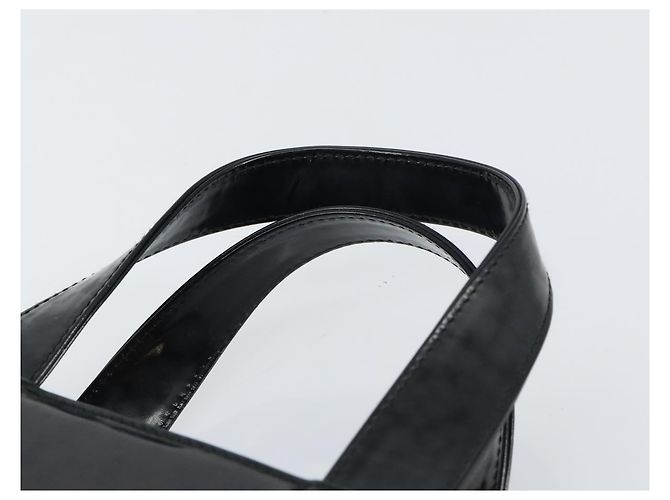 Borsa a Mano GUCCI Smalto Nero Argento 000 1013 0504 Auth ep12446 - vista 8