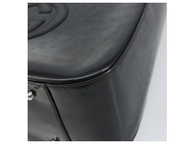 Borsa a Mano GUCCI Smalto Nero Argento 000 1013 0504 Auth ep12446 - vista 9