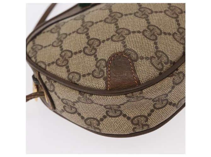 Borsa Sherry Line GG Supreme Web di GUCCI in PVC beige e oro 89 02 066 Auth 156436 D'oro - vista 10