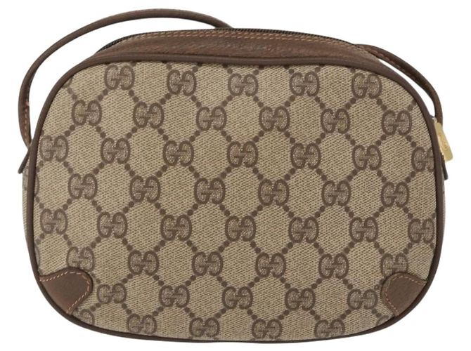Borsa Sherry Line GG Supreme Web di GUCCI in PVC beige e oro 89 02 066 Auth 156436 D'oro - vista 3
