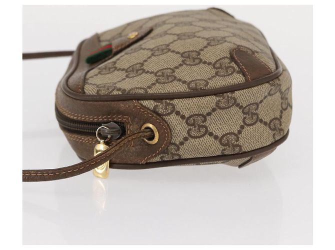 Borsa Sherry Line GG Supreme Web di GUCCI in PVC beige e oro 89 02 066 Auth 156436 D'oro - vista 5
