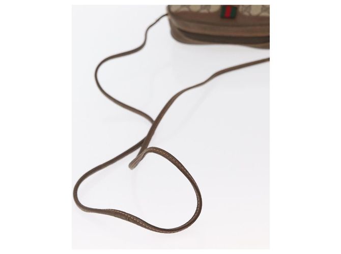Borsa Sherry Line GG Supreme Web di GUCCI in PVC beige e oro 89 02 066 Auth 156436 D'oro - vista 7