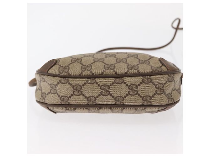 Borsa Sherry Line GG Supreme Web di GUCCI in PVC beige e oro 89 02 066 Auth 156436 D'oro - vista 9