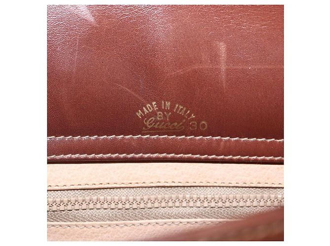 Borsa a Spalla in Pelle Sherry Line di GUCCI Vecchio GUCCI Oro Marrone Auth 153770 D'oro - vista 14