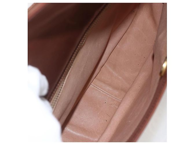 Borsa a Spalla in Pelle Sherry Line di GUCCI Vecchio GUCCI Oro Marrone Auth 153770 D'oro - vista 16