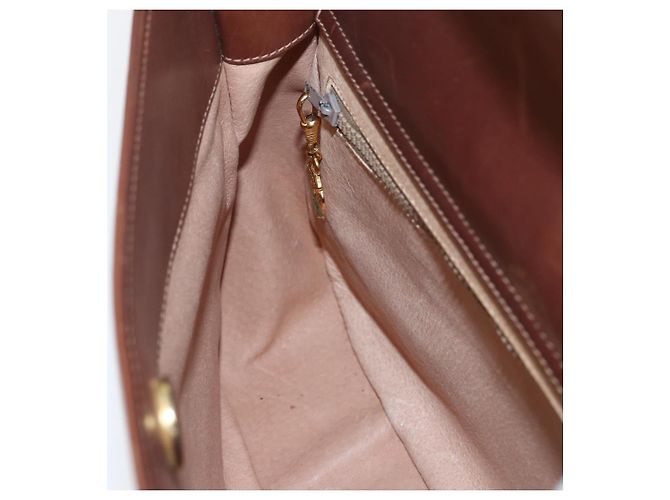 Borsa a Spalla in Pelle Sherry Line di GUCCI Vecchio GUCCI Oro Marrone Auth 153770 D'oro - vista 18