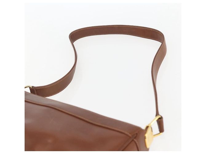 Borsa a Spalla in Pelle Sherry Line di GUCCI Vecchio GUCCI Oro Marrone Auth 153770 D'oro - vista 8