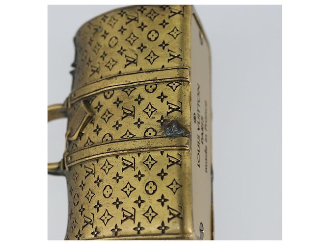 Louis Vuitton Porte-papier en métal doré LV Auth 156369M - vue 11