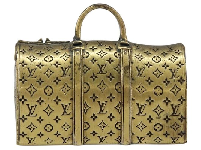 Louis Vuitton Porte-papier en métal doré LV Auth 156369M - vue 2
