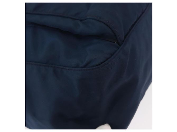 Borsa a Spalla PRADA in Nylon Blu Navy Argento Auth ki6224 - vista 9