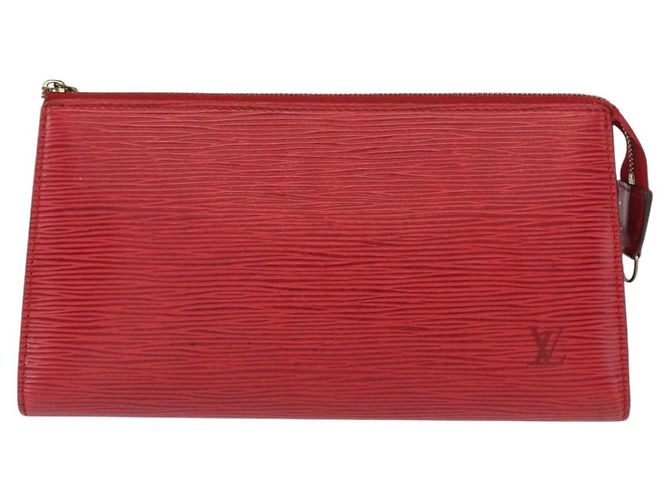 LOUIS VUITTON Epi Pochette Accessoires Pouch Red M52947 LV Auth 156623 - view 13