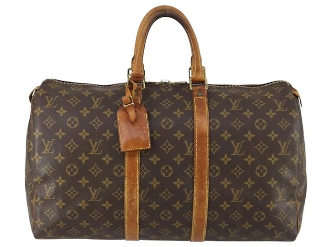 LOUIS VUITTON Borsa Boston Monogram Keepall 45 M41428 LV Auth 155372 Monogramma - vista 13