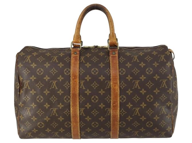LOUIS VUITTON Borsa Boston Monogram Keepall 45 M41428 LV Auth 155372 Monogramma - vista 2