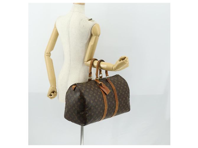 LOUIS VUITTON Borsa Boston Monogram Keepall 45 M41428 LV Auth 155372 Monogramma - vista 22