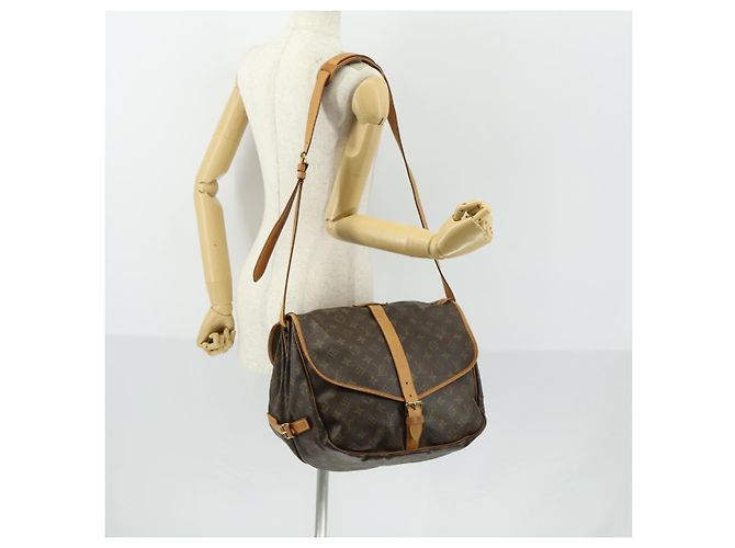 LOUIS VUITTON Borsa a Spalla Monogram Saumur 35 M42254 LV Auth 151754 Monogramma - vista 26
