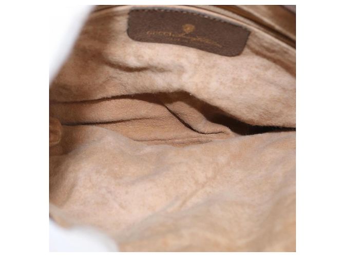 Borsa Sherry Line GG Supreme Web di GUCCI in PVC beige e oro 904 02 035 Auth ep12282 D'oro - vista 17