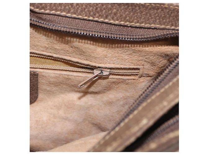 Borsa Sherry Line GG Supreme Web di GUCCI in PVC beige e oro 904 02 035 Auth ep12282 D'oro - vista 21