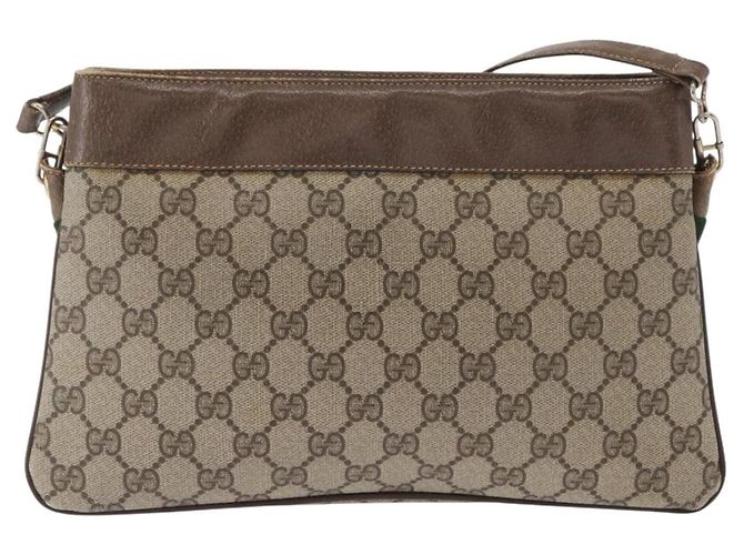 Borsa Sherry Line GG Supreme Web di GUCCI in PVC beige e oro 904 02 035 Auth ep12282 D'oro - vista 3