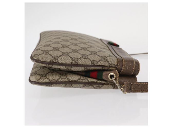 Borsa Sherry Line GG Supreme Web di GUCCI in PVC beige e oro 904 02 035 Auth ep12282 D'oro - vista 4