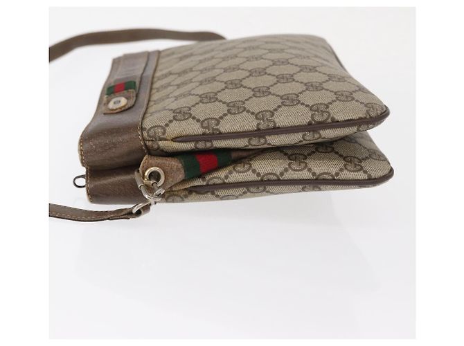 Borsa Sherry Line GG Supreme Web di GUCCI in PVC beige e oro 904 02 035 Auth ep12282 D'oro - vista 5