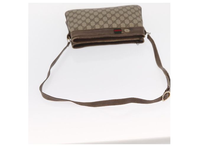 Borsa Sherry Line GG Supreme Web di GUCCI in PVC beige e oro 904 02 035 Auth ep12282 D'oro - vista 7