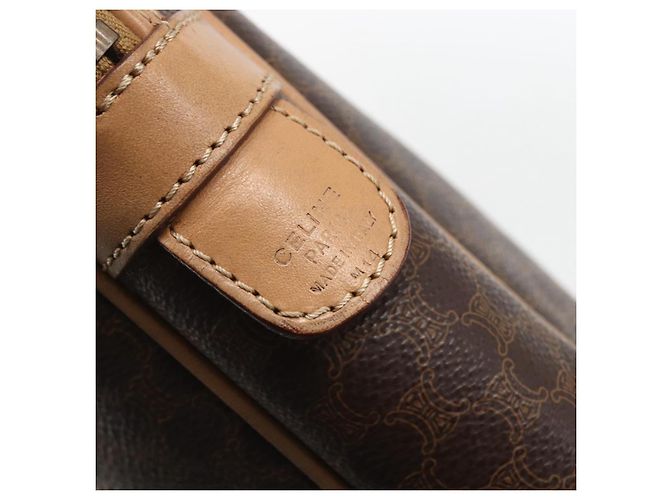 Céline Borsa da lavoro in tela Macadam CELINE in pelle PVC marrone e oro Auth mr1694 D'oro - vista 12