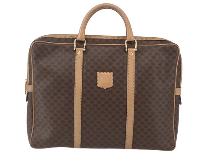Céline Borsa da lavoro in tela Macadam CELINE in pelle PVC marrone e oro Auth mr1694 D'oro - vista 13