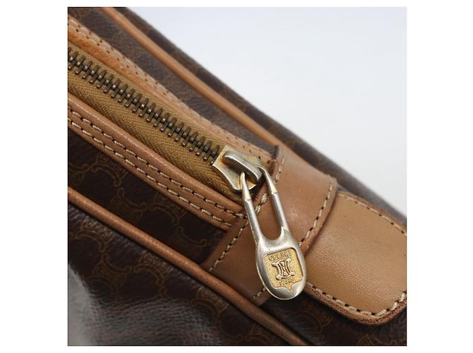 Céline Borsa da lavoro in tela Macadam CELINE in pelle PVC marrone e oro Auth mr1694 D'oro - vista 17