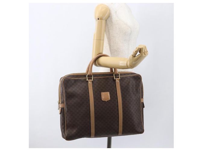 Céline Borsa da lavoro in tela Macadam CELINE in pelle PVC marrone e oro Auth mr1694 D'oro - vista 21