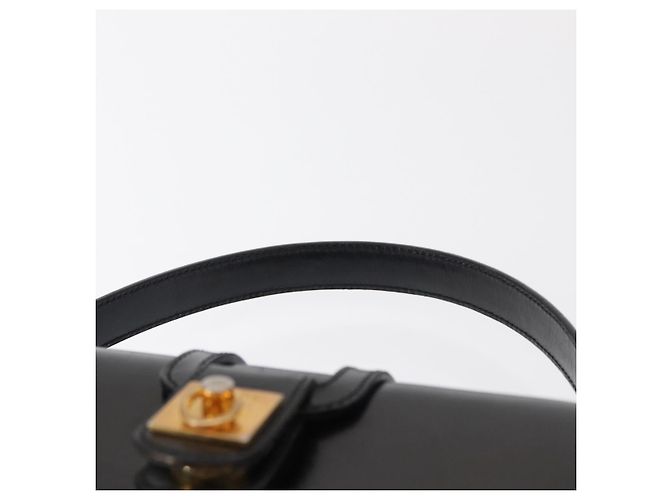 Céline Borsa a mano CELINE in pelle nera e oro Auth ki6217 Nero D'oro - vista 14