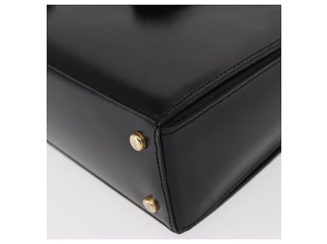 Céline Borsa a mano CELINE in pelle nera e oro Auth ki6217 Nero D'oro - vista 15