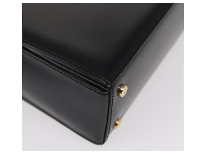 Céline Borsa a mano CELINE in pelle nera e oro Auth ki6217 Nero D'oro - vista 16
