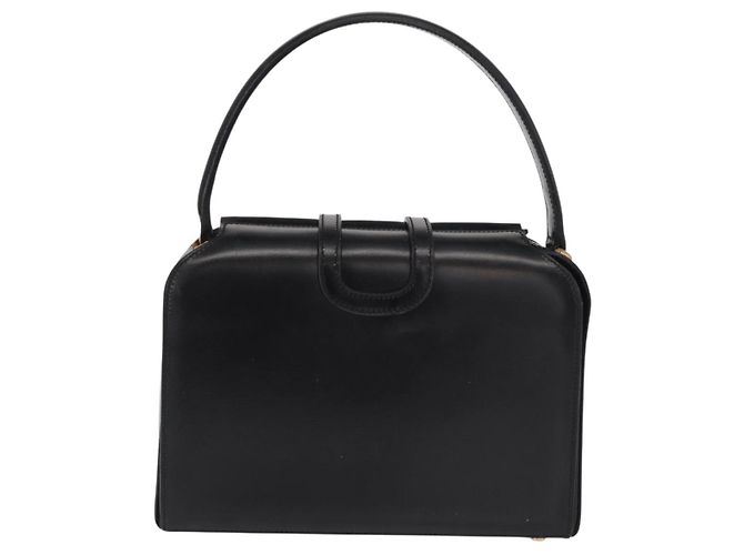 Céline Borsa a mano CELINE in pelle nera e oro Auth ki6217 Nero D'oro - vista 2