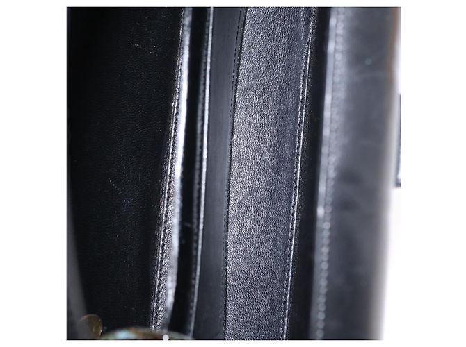Céline Borsa a mano CELINE in pelle nera e oro Auth ki6217 Nero D'oro - vista 22