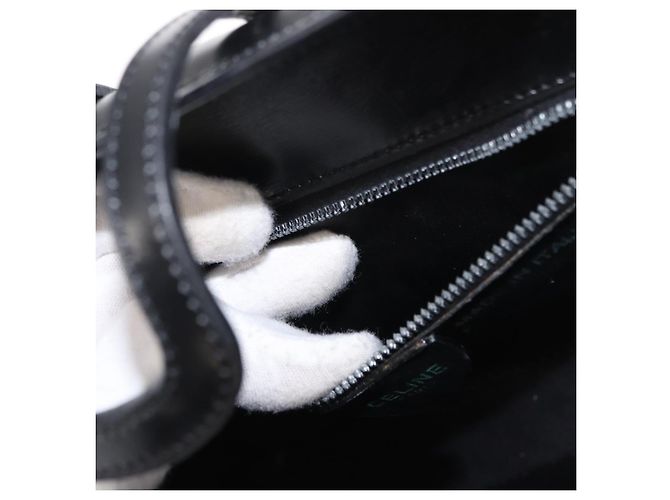 Céline Borsa a mano CELINE in pelle nera e oro Auth ki6217 Nero D'oro - vista 26
