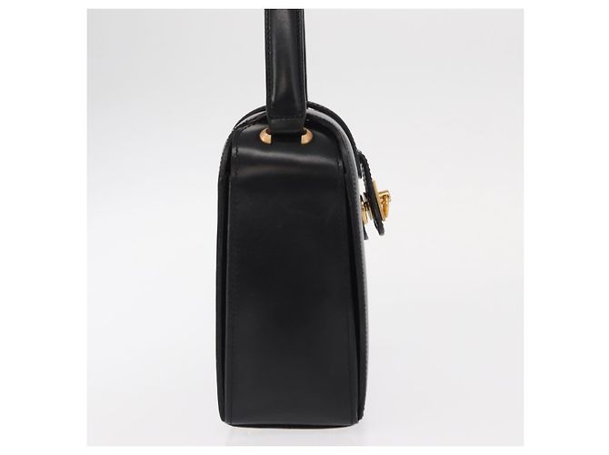Céline Borsa a mano CELINE in pelle nera e oro Auth ki6217 Nero D'oro - vista 4