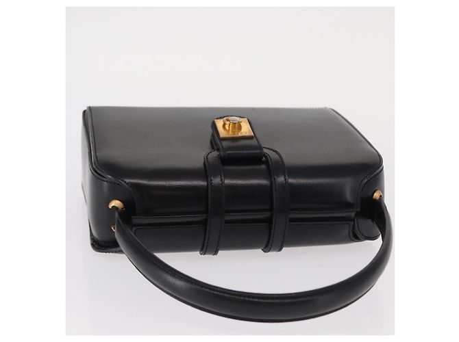Céline Borsa a mano CELINE in pelle nera e oro Auth ki6217 Nero D'oro - vista 6